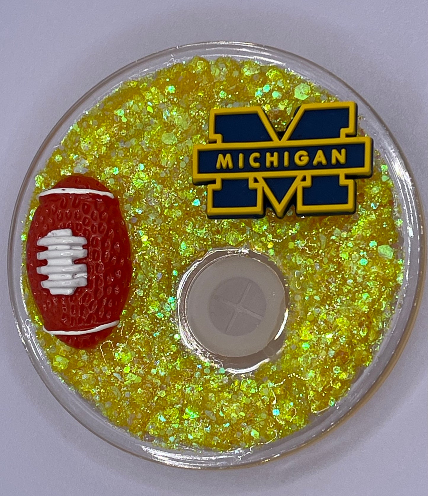16 oz Frosted University of Michigan Football Cup with Custom Top